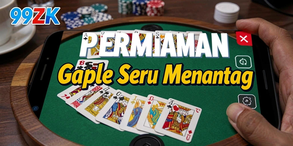 Tampilan menarik dari gameplay Gaple di 99ZK.