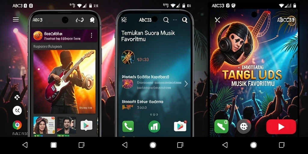 Screenshot gameplay ABC33 dengan interaksi musik yang menarik.