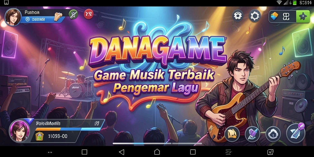 Gameplay seru DANAGAME dengan interaksi musik yang menarik.