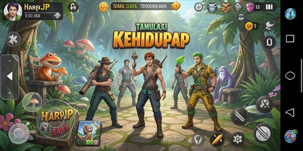 Tampilan gameplay HARAPJP yang menakjubkan dan interaktif.
