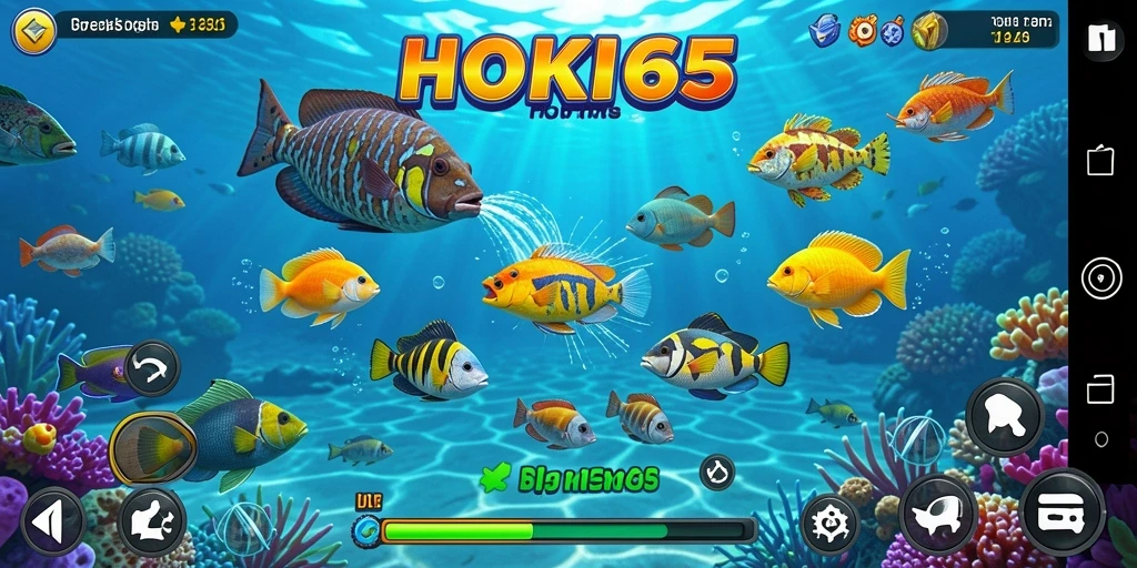 Tangkapan layar HOKI65 menampilkan momen seru dalam menangkap ikan.