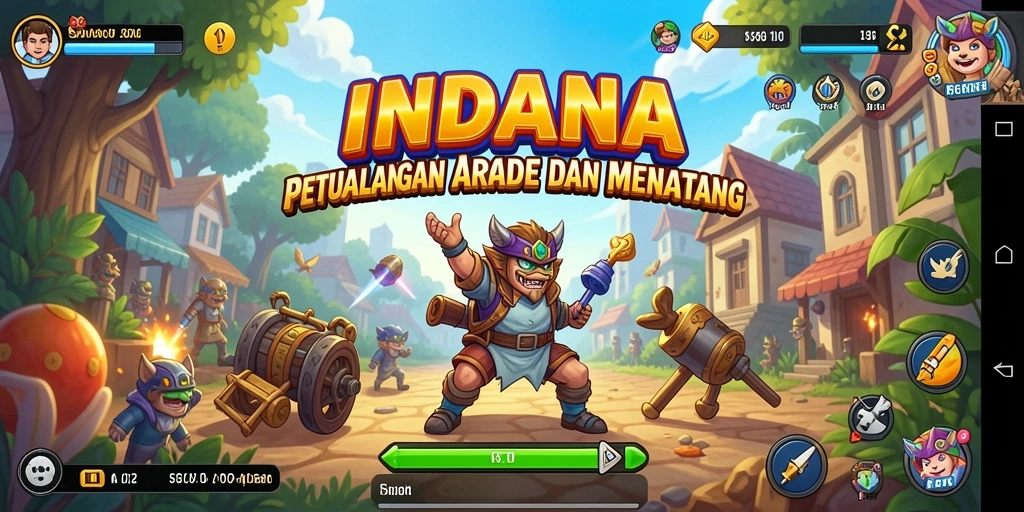 Screenshot utama INDAAA menampilkan gameplay yang seru dan penuh aksi.