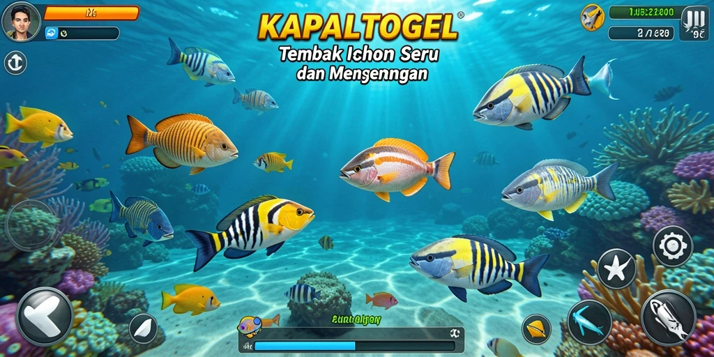 Tampilan gameplay seru KAPALTOGEL di bawah laut.