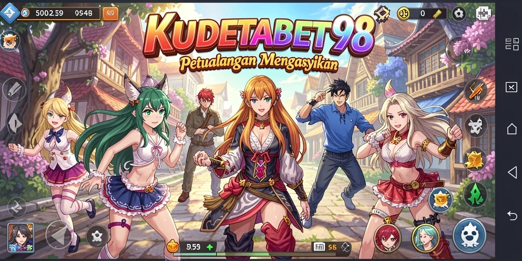 Tampilan gameplay KUDETABET98 menampilkan aksi karakter anime yang seru.