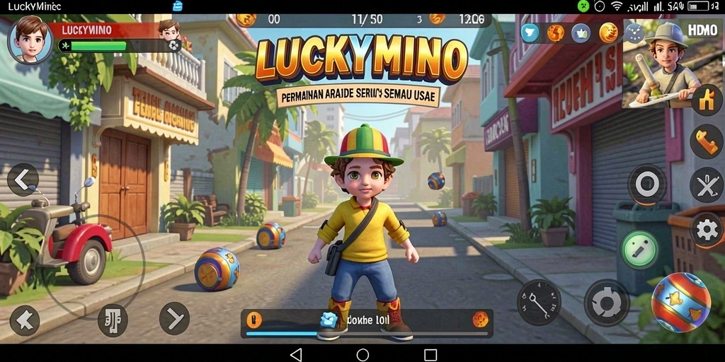 Gameplay seru LUCKYMINO dengan grafis menarik dan tantangan seru.