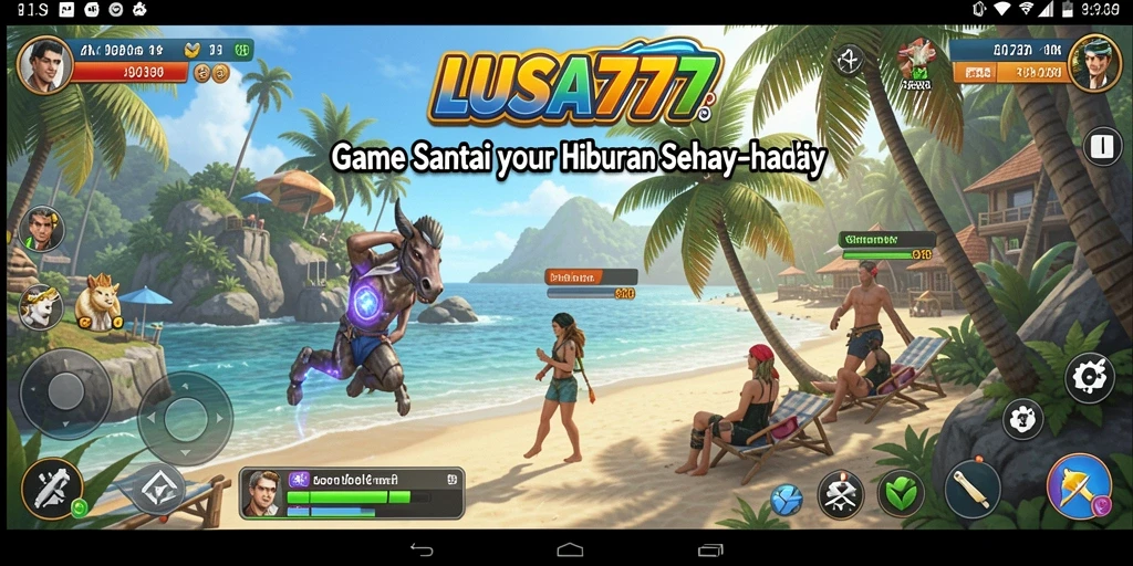 Tampilan gameplay LUSA777 yang menghibur dan penuh warna.