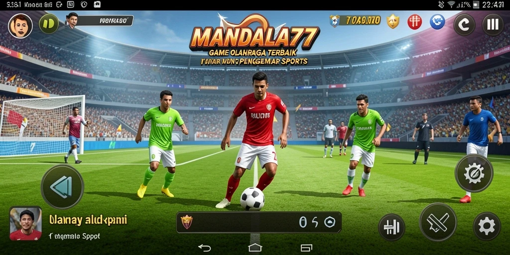 Screenshot MANDALA77 menampilkan aksi gameplay olahraga yang seru.