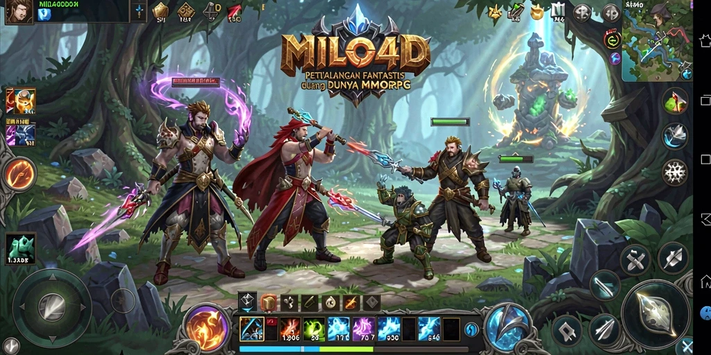 Tangkapan layar menunjukkan aksi epik dalam petualangan MMORPG MILO4D.