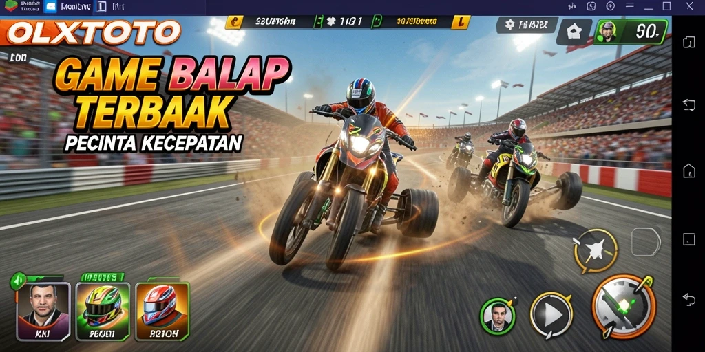 Screenshot gameplay menampilkan balapan mendebarkan dalam OLXTOTO.
