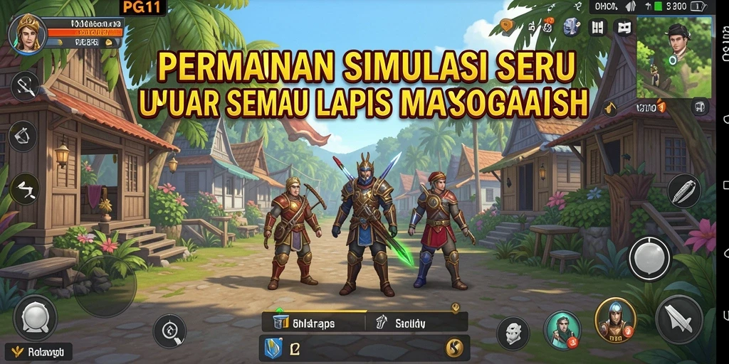 Tampilan menarik dari gameplay PG11 yang menggambarkan dunia simulasi.