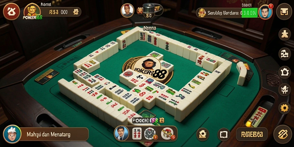 Screenshot POKER88 menampilkan aksi seru dalam permainan Mahjong.