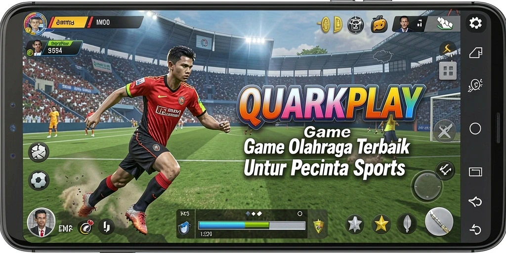 Tampilan menakjubkan dari gameplay <strong>QUARKPLAY</strong> dalam olahraga yang kompetitif.