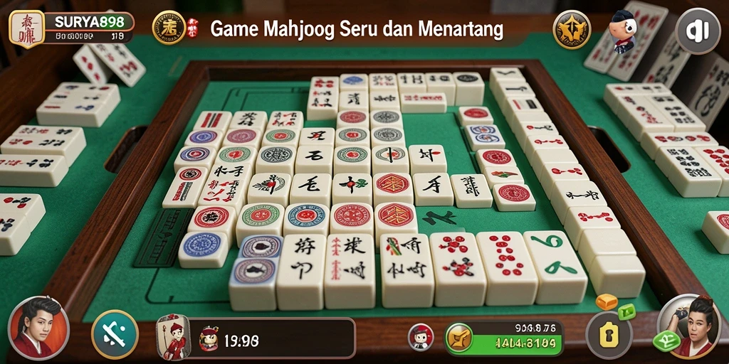 Tampilan seru gameplay Mahjong di SURYA898.