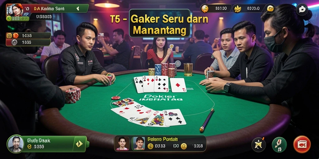 Tampilan gameplay Poker yang menarik di T6.