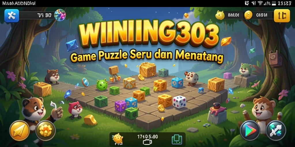 Tampilan gameplay seru dalam aplikasi puzzle WINNING303.